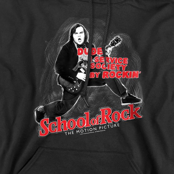 Immagine prodotto School Of Rock Rockin Felpa con Cappuccio Uomo (L)