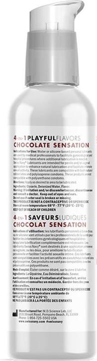 Nutritional values and ingredients Swiss Navy 4 in 1 Chocolate Sensation 4 oz/118 ml (118 ml)