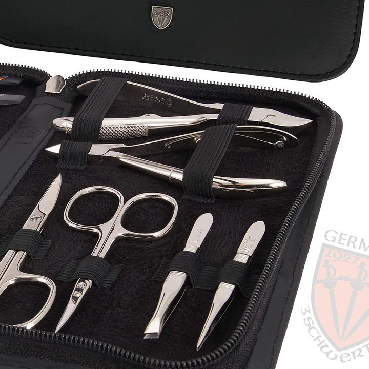 Produktbild Kellermann Germany Manikuereset Nagelset Cinisello 16tlg Echt Leder Schwarz