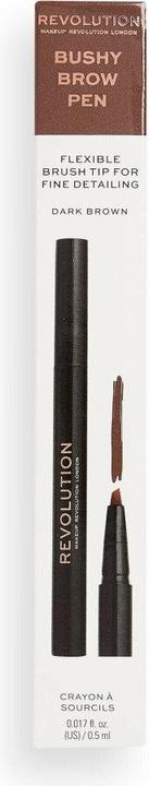 Actual product image Makeup Revolution Bushy Brow Pen (Dark Brown)