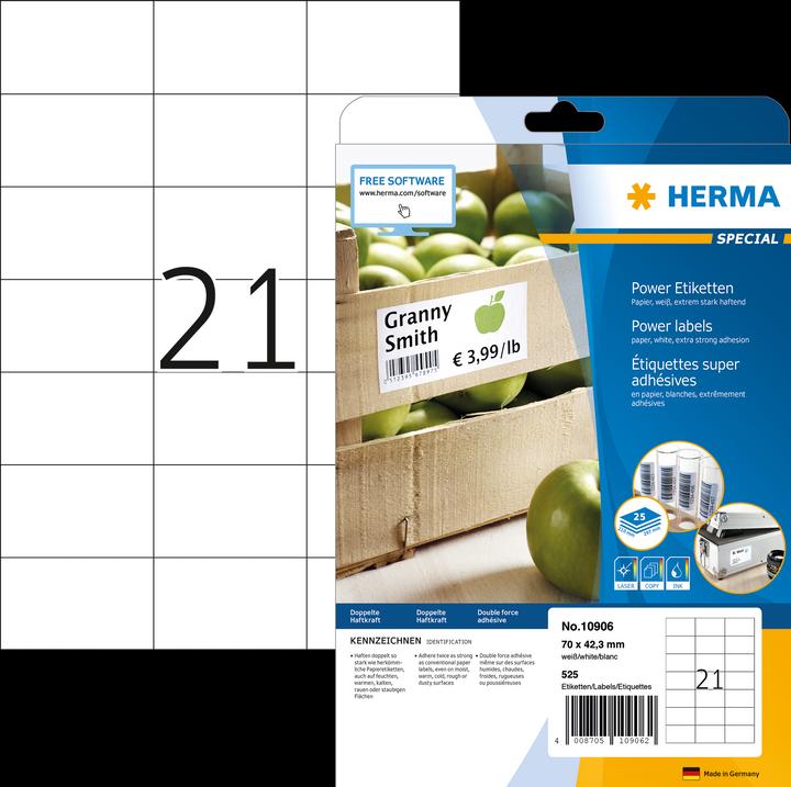 Produktbild HERMA Power Etiketten A4