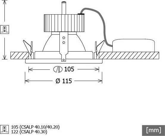 Actual product image LTS Licht&Leuchten LED recessed downlight CSALP 40.1041.35 ws (1490 lm)