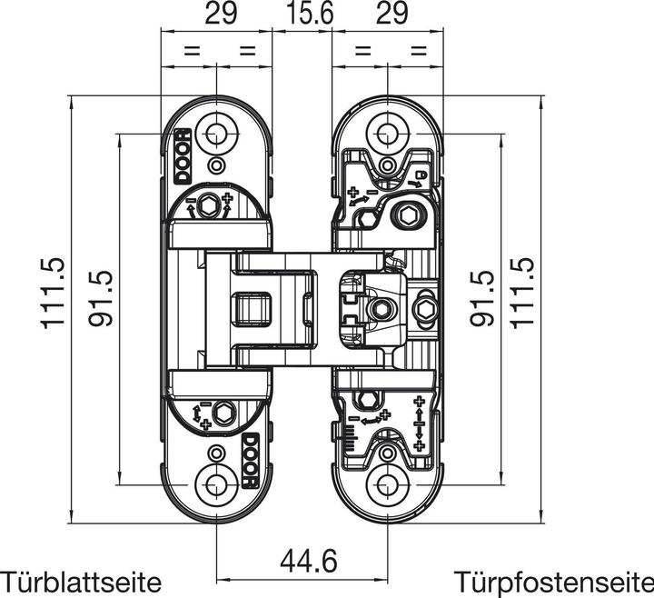 Produktbild Krona Koblenz Türband K6700, universal, Zamak vernickelt matt
