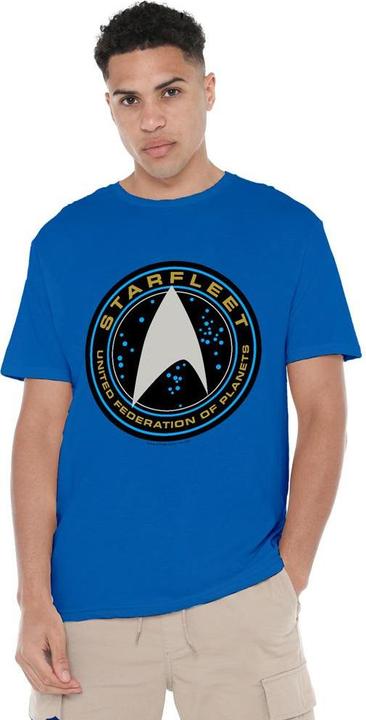 Immagine prodotto Star Trek Beyond Starfleet Maglietta Tasca a Toppa Uomo (L)