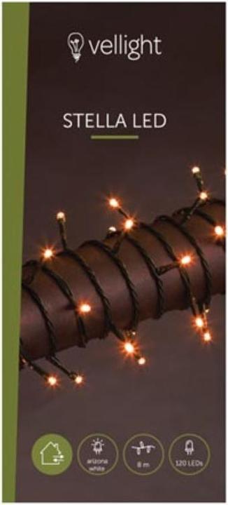 Produktbild Velleman Stella LED - 8 m - 120 LEDs - Arizona white (blass Orange) - grünes Kabel - 24 V (8 m)