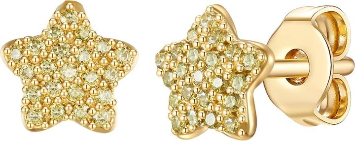 Glanzstücke München Kinder Stern Sterling Silber Zirkonia Gelbgold - 30392 (Sterling Silber)
