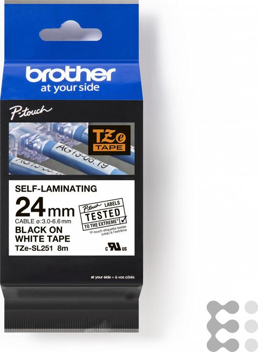 Actual product image Brother TZe-SL251 (2.40 cm, White)