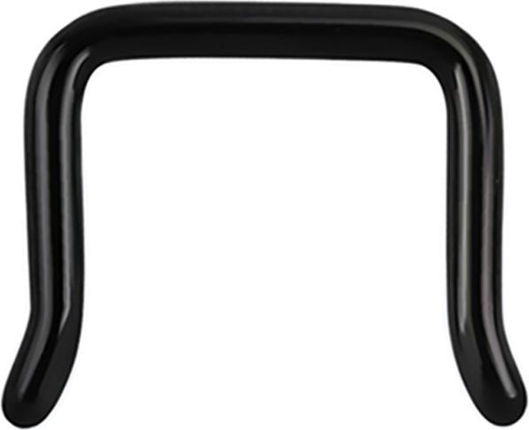 Star Piercing Septum Ring U abgewinkelt schwarz (ohne Messing, Chirurgenstahl 316L)