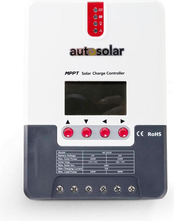 Immagine prodotto Autosolar Sistema solare completo da 160W con batteria al litio da 55Ah e inverter da 600W (150 W)