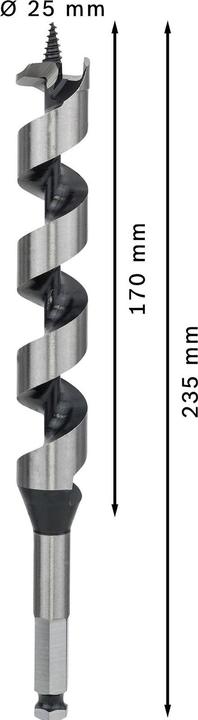 Image du produit Bosch Professional Zubehör Mèche à bois PRO Wood, 25 x 170 x 235 mm (11,1 mm)