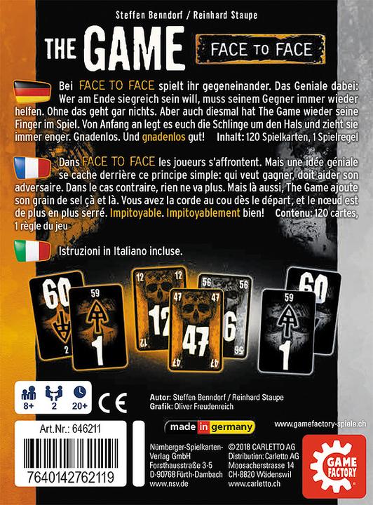 Actual product image Game Factory The Game Face to Face (French, German, Italian)