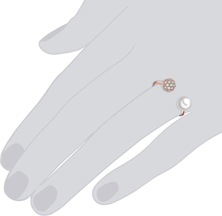 Image du produit Lulu & Jane Femme laiton zirconium perle de culture or rose - 29165 (54)