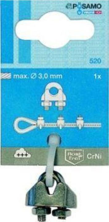 Pösamo Wire rope clamp V4A 3 mm