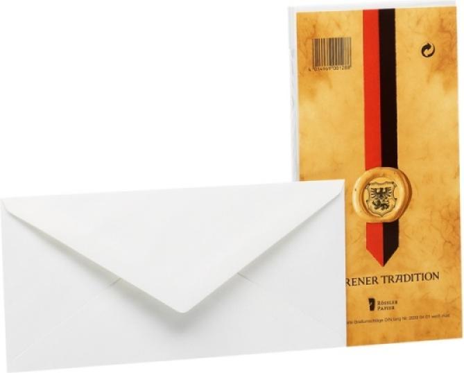 Image du produit Rössler Enveloppe DL SF 25ST blanc satiné (C6, 1 x)