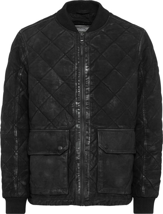 Produktbild Camel Active Leder-Steppjacke mit Strickkragen (50)