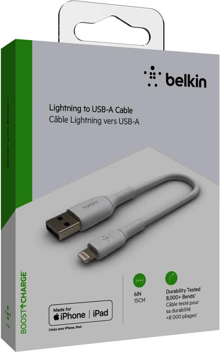 Produktbild Belkin Boost Charge USB-A – Lightning (0.15 m, USB 2.0)