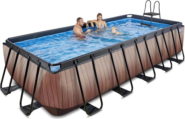 Exit Wood Pool avec pompe de filtration à sable (540 x 250 cm)