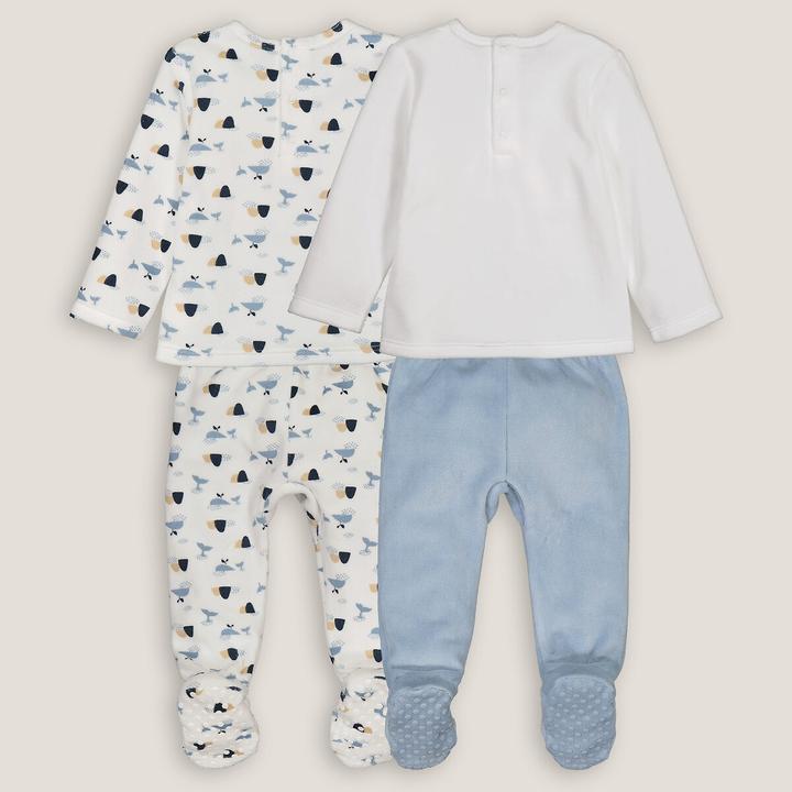 Image du produit La Redoute Collections Lot de 2 pyjamas en velours avec motifs de baleines (94)