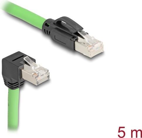 Produktbild Delock RJ45 Netzwerkkabel Cat.6A Stecker zu Stecker unten ge (SF/UTP, CAT6a, 5 m)