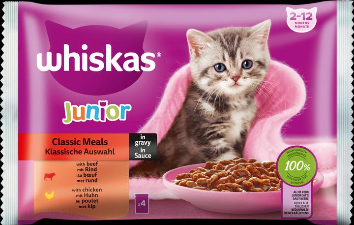 Whiskas Klassische Auswahl in Sauce (Junior, 4 Stk., 370 g)