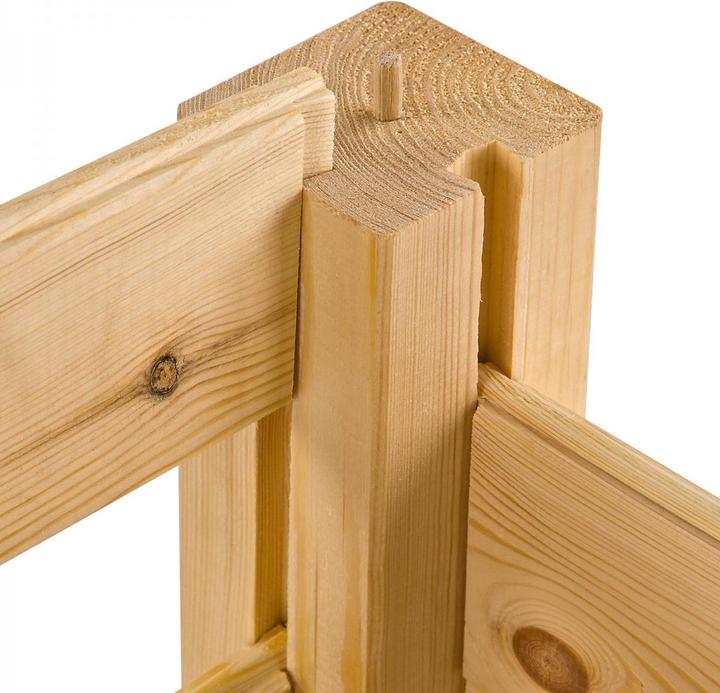 Actual product image Dema Holz Hochbeet Pflanzbeet Blumenbeet Pflanzenbeet Gartenbeet Kiefer 104x104x77 cm