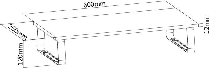 Actual product image Techly Universal Desk Stand in Steel