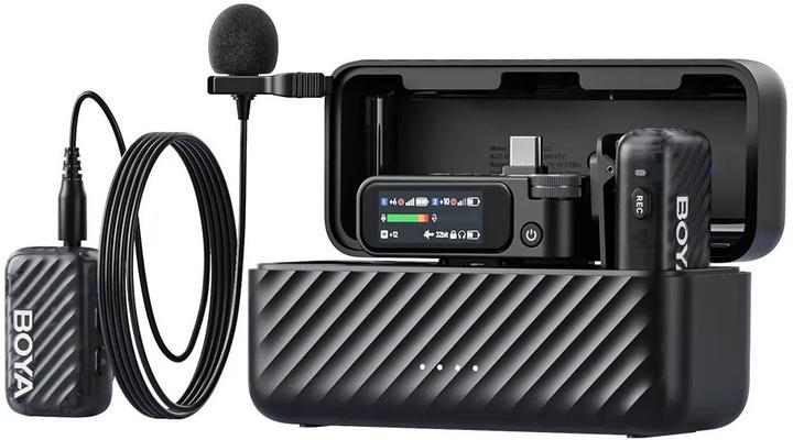 Actual product image Boya BOYAMIC 2-01 Professional-grade microphone includes 2 lavalier mic