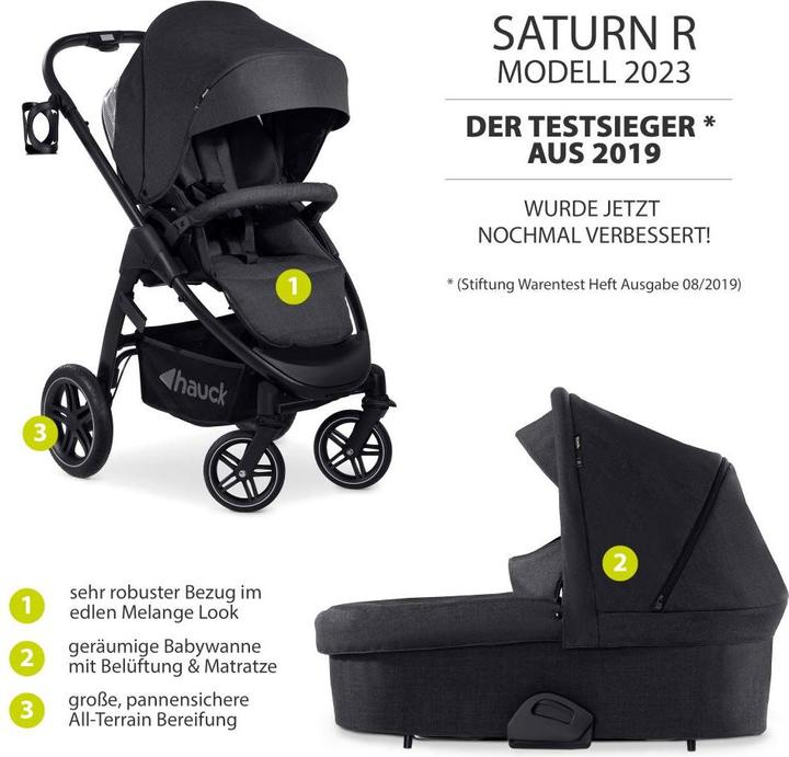 Produktbild Hauck Saturn R Duoset Melange Black