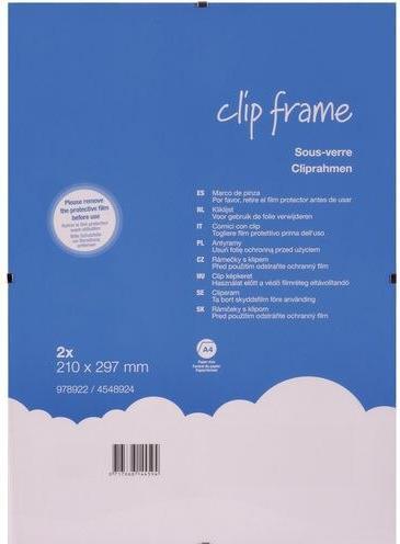 Niceday Clip-Bilderrahmen 978922 A4 Transparent 29,7 x 21 cm (A4)