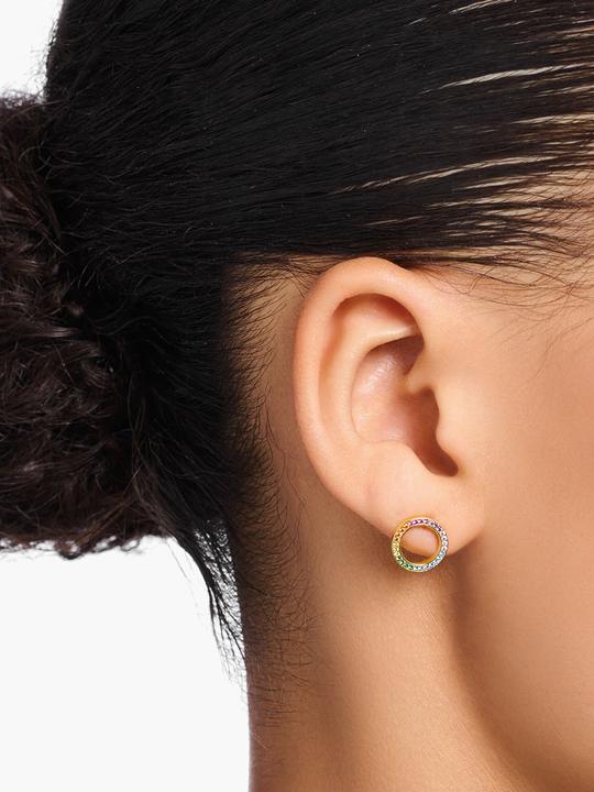 Immagine prodotto Thomas Sabo Orecchini a perno insieme tondi con pietre colorate placcati oro (Argento 925)
