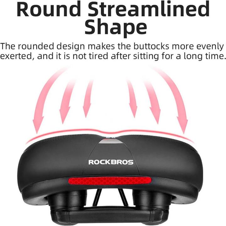 Actual product image Rockbros AQ-6090B bicycle saddle - black and blue