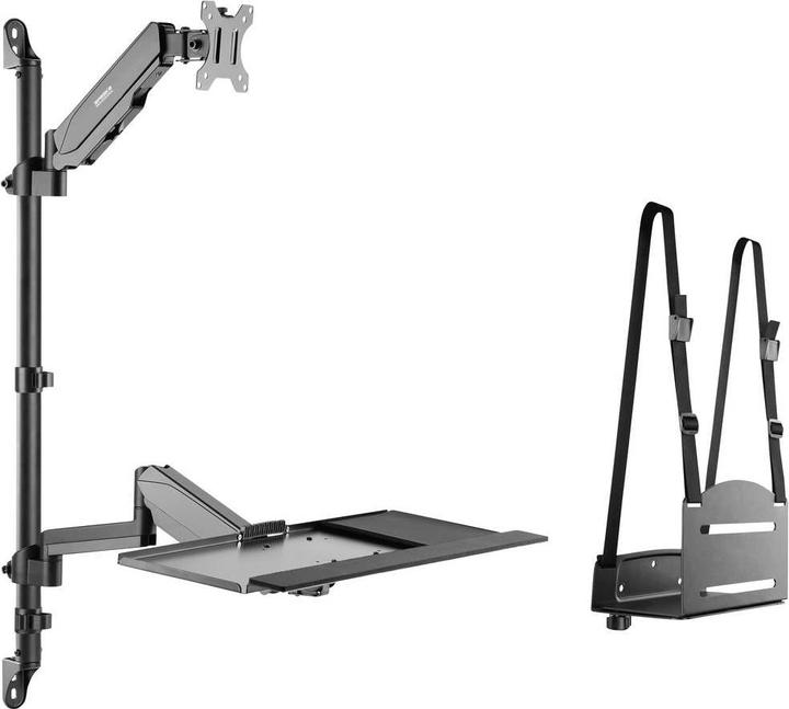 SpeaKa Professional SP-MM-710 1 piece Monitor wall mount 43.2cm (17/ ) - 81.3cm (32/ ) height adjustment (Wall, 32.01")
