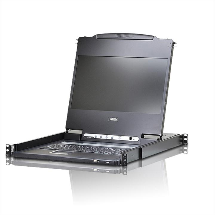 Actual product image Aten USB / HDMI / DVI / VGA console, max, TFT-LCD 8 ms, 250 cd/m², AC FR