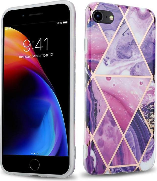 Actual product image Cadorabo IMD TPU Colorful Marble Cover (Apple iPhone 7, Apple iPhone SE (2nd Gen))