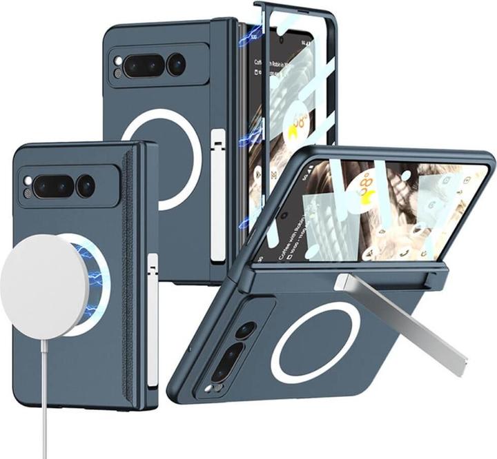 Produktbild Cover-Discount Google Pixel Fold - Magnetische Schutzhülle mit Panzerglas blau (Google Pixel Fold)