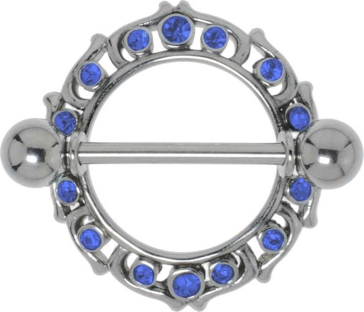 Bijouteria Brustpiercing (Edelstahl, Silber 925, Kristall)