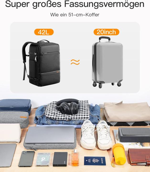 Immagine prodotto Inateck Zaino da viaggio (42L) (42 l)