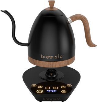 Actual product image Brewista Artisan Variable Temperature Electric Gooseneck Kettle Matte Black with Wood 1000ml (1 l)