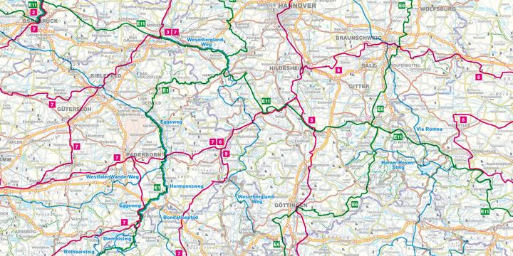 Produktbild Fernwanderwege Deutschland, Weitwanderk