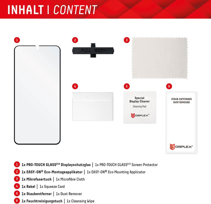 Actual product image Displex Pro Touch Eco Glass, Panzerglas (1 Piece, Samsung Galaxy S22 5G, Samsung Galaxy S23)