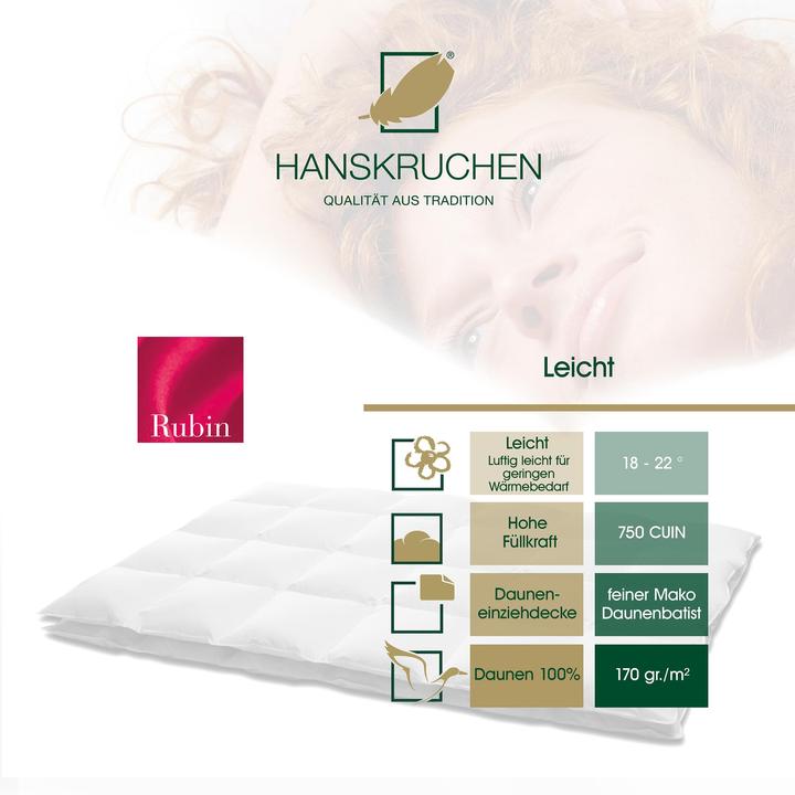 Actual product image Hanskruchen Rubin (620 g, 155 x 220 cm)