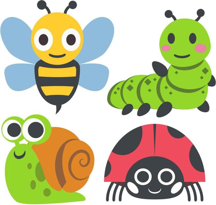 Actual product image Emojione Emoji Cute Insects (120 x 113 cm)