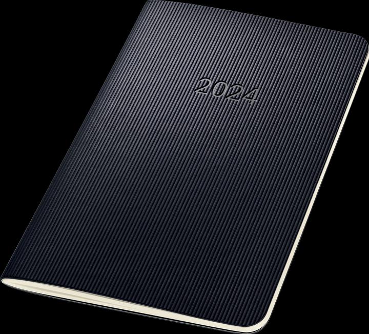 Sigel Agenda mensuel 2024 C2485 noir, 2S/1M, SC, 140x93x5mm (A6, Couverture souple, Allemand)