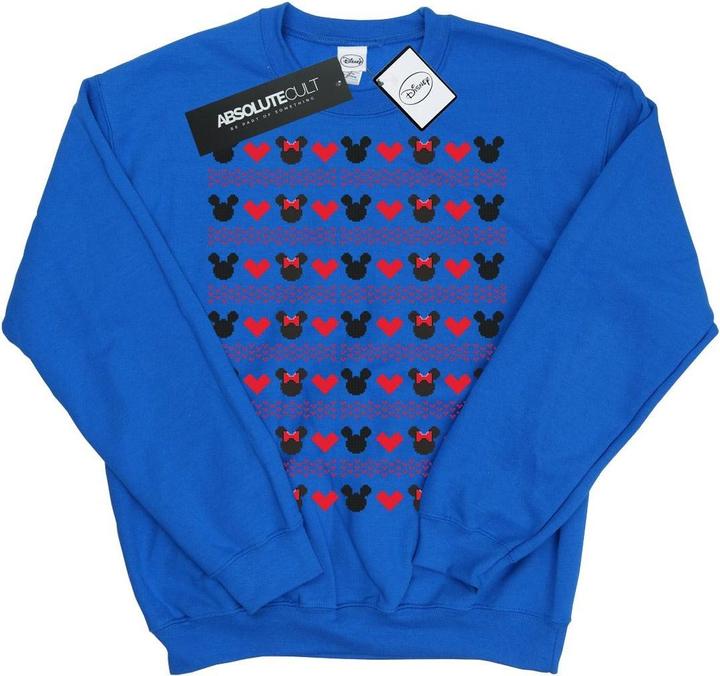 Disney Mickey And Minnie Christmas Hearts Sweatshirt Mädchen (152, 158)
