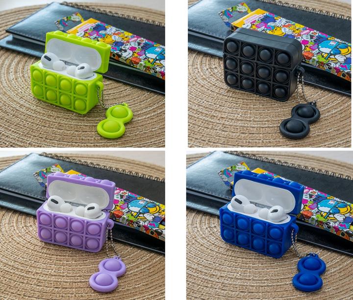 Produktbild Ambiance1 AirPods Pro Hülle Etui Case Pop it Fidget Schwarz No.02.4 (Kopfhörer Hülle)