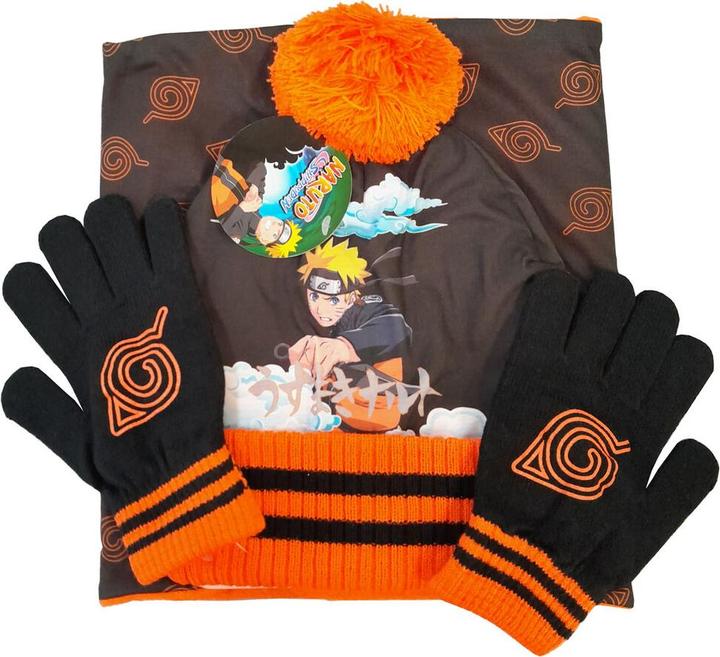 Actual product image Naruto snood, hat and gloves set