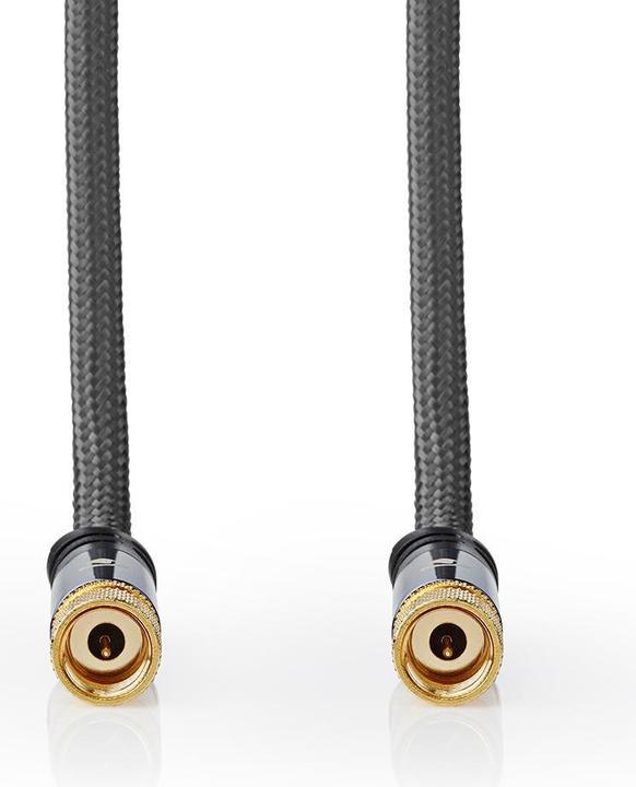 Produktbild Nedis Satelliten- und Antennenkabel | F Stecker | F Stecker | Vergoldet | 75 Ohm | 4-fach geschirmt (75 dB, Antennenkabel)