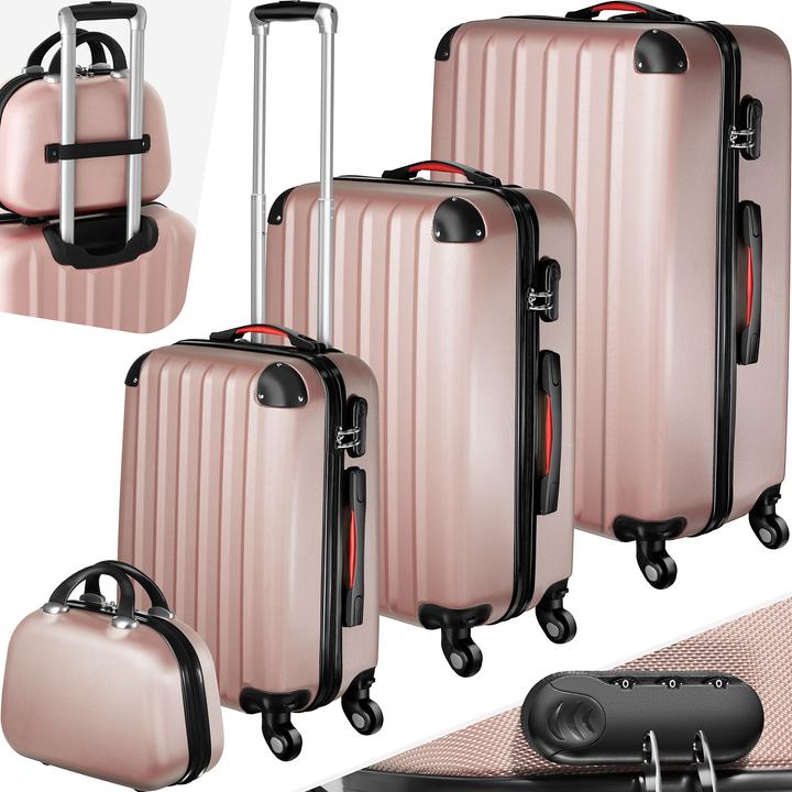 Actual product image tectake Suitcase Set Suitcases Trolleys Trolley Set Hardcase trolley (90 l, M (50 - 90l))