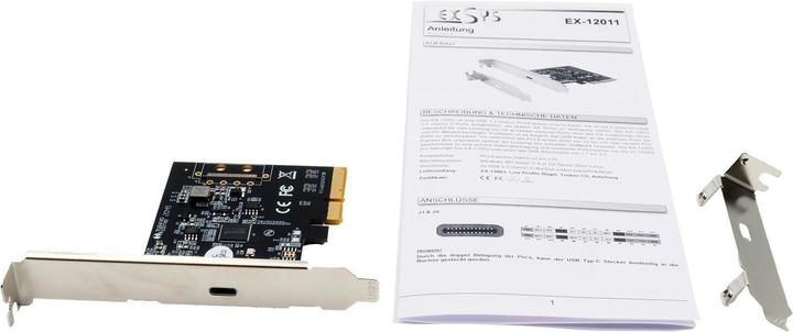 Produktbild Exsys GmbH USB 3.2 Gen2x2 PCIe (x4) Karte mit 1 Ports C-Anschluss