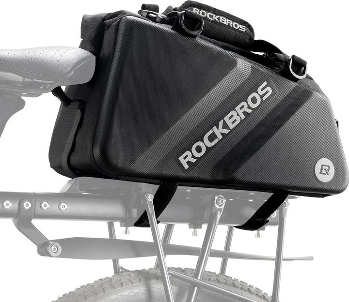 Actual product image Rockbros 30140090001 bicycle bag for trunk 11.6l - black (11.60 l, Luggage carrier bag)